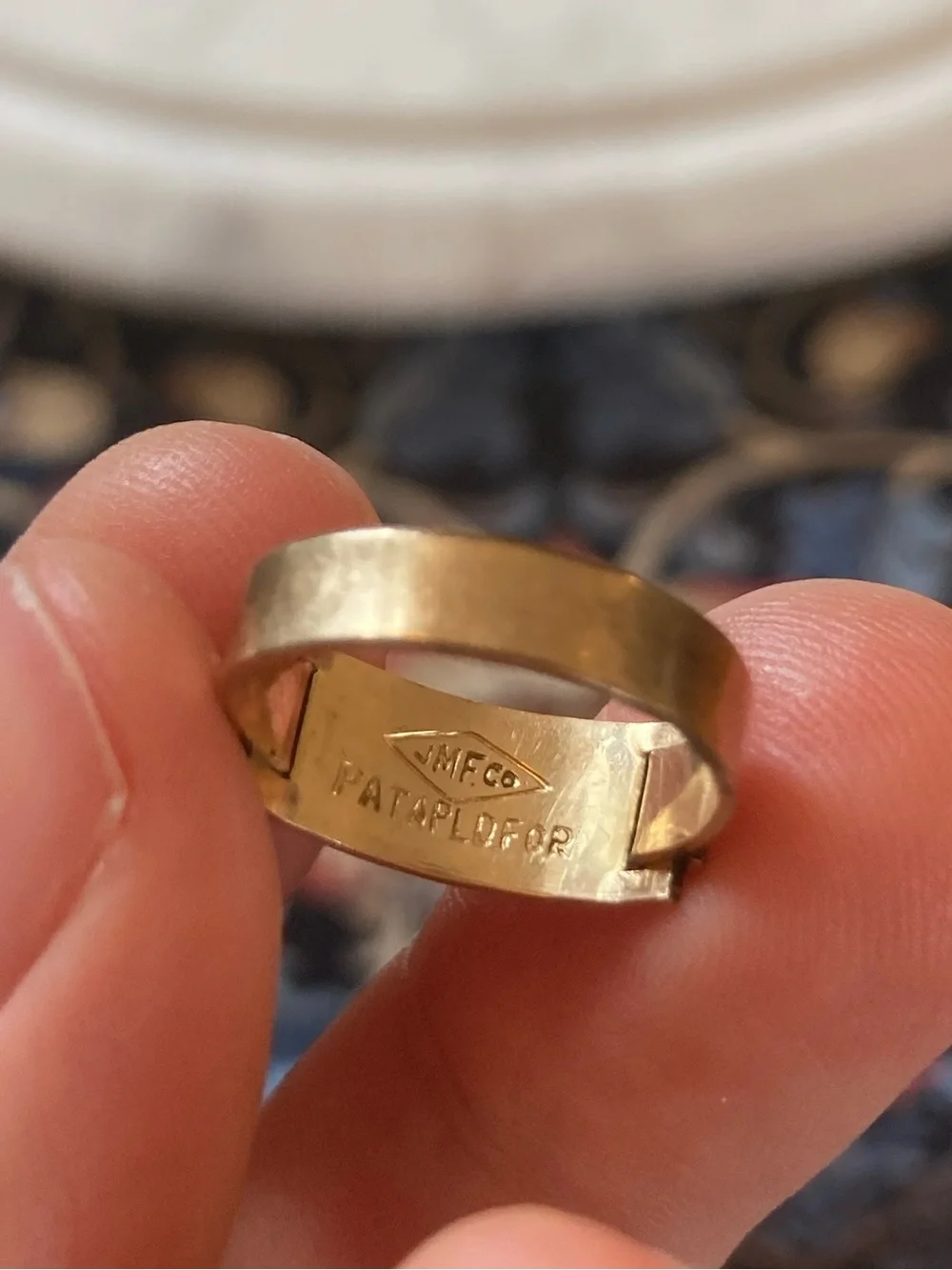 Antique “CR” Monogram Gold-Filled Ring Signed Maker’s Mark